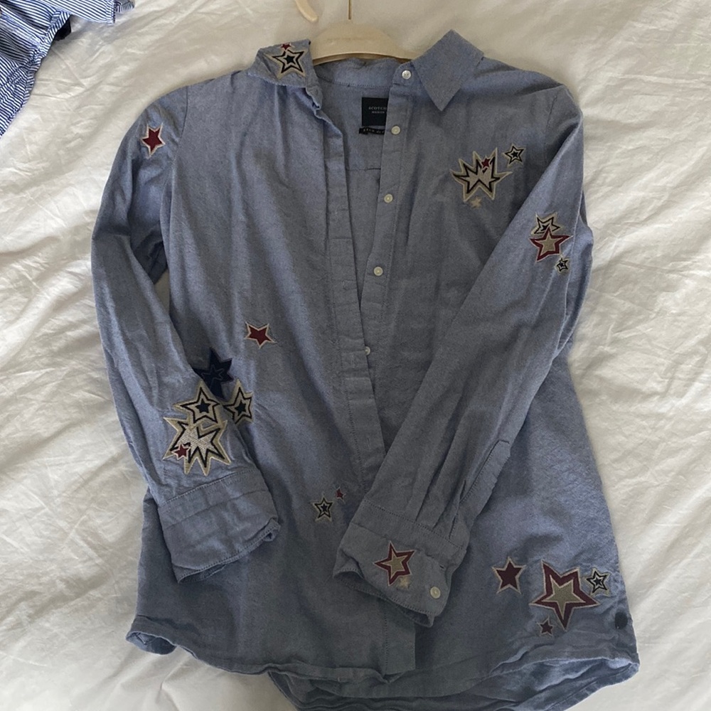Blue Star Button Down - image 1